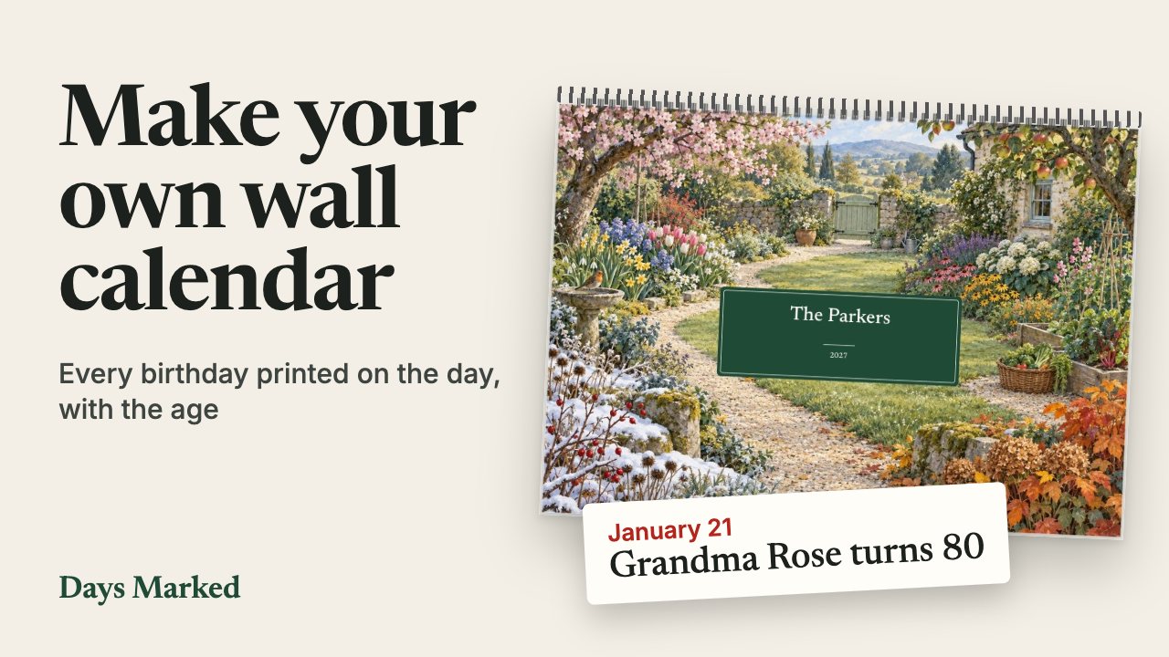 Still from the video “How to make a personalized wall calendar”